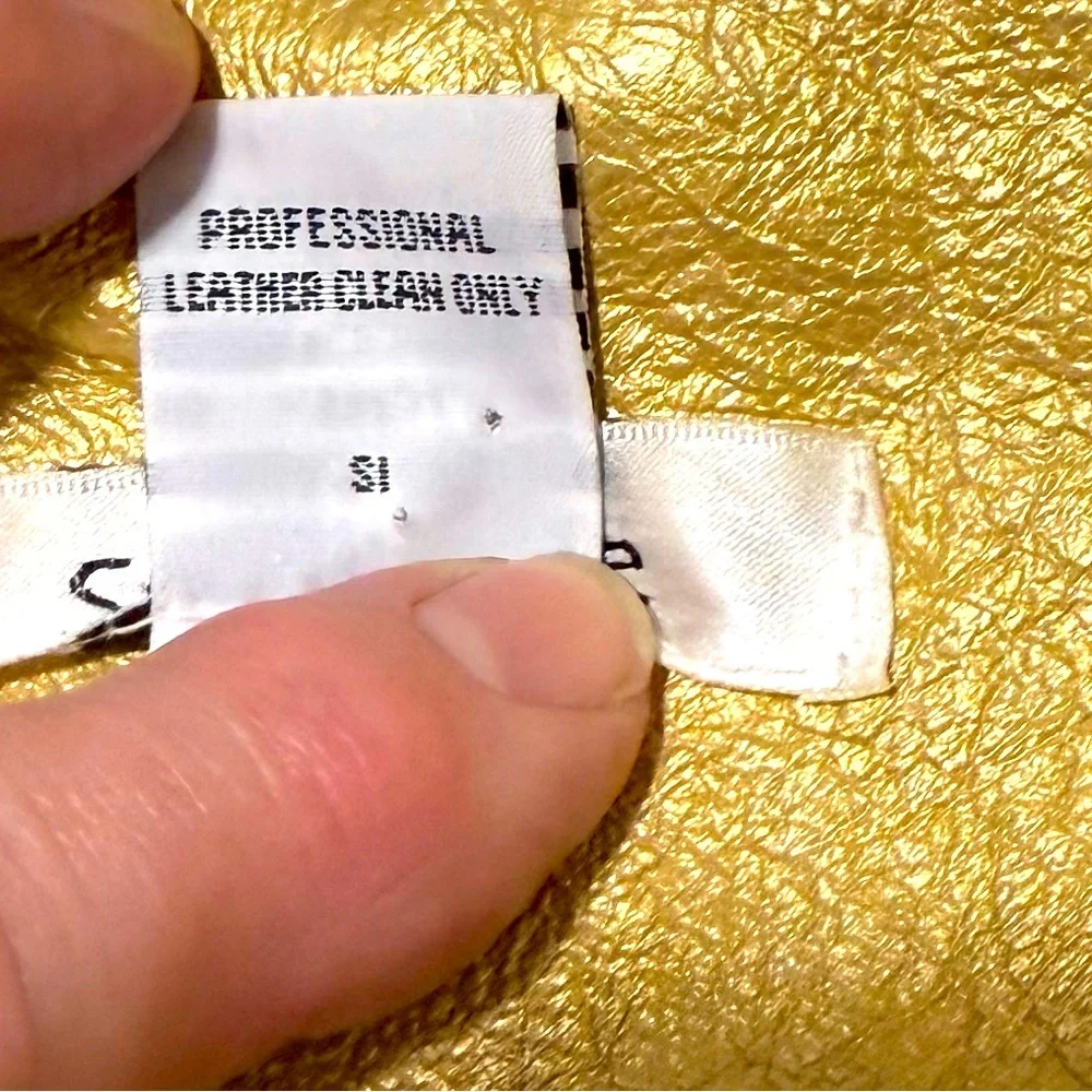 Tandy Leather / Santa Fe Leather Women's Gold double breasted Jacket, sz 8 - Picture 13 of 13